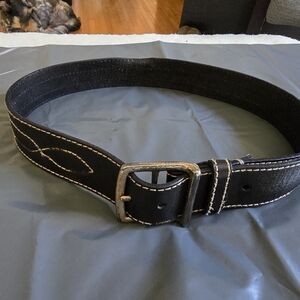 Womens Cowgirl Goth Lucky Briand Leather Belt Size 32